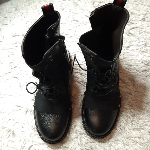 LAURA bellariva leather combat boots - Picture 4 of 14